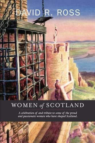 Book cover depicting a woman in a cage before a Scottish castle.