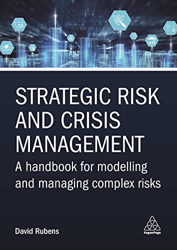 Book cover: "Strategic Risk and Crisis Management" with city skyline graphic.