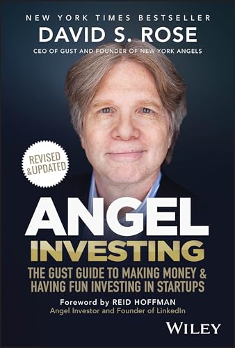 Book cover featuring author David S. Rose and title “Angel Investing.”