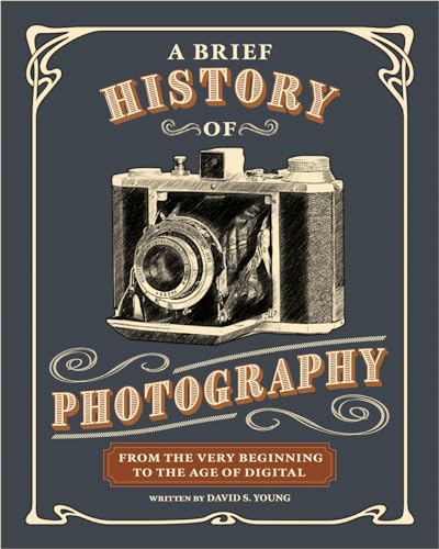 Book cover with a vintage camera illustration and the title A Brief History of Photography.