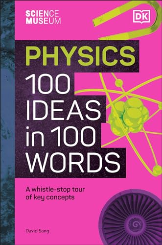 Book cover: "Physics 100 Ideas in 100 Words" with atomic illustration.