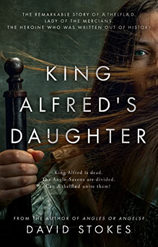 Book cover featuring a woman with long hair and a sword hilt.