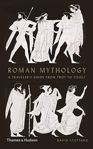 Book cover depicting classical figures, titled "Roman Mythology.