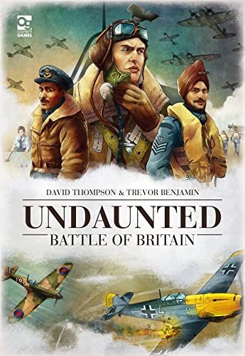 “Undaunted: Battle of Britain” game box featuring pilots and WWII aircraft.