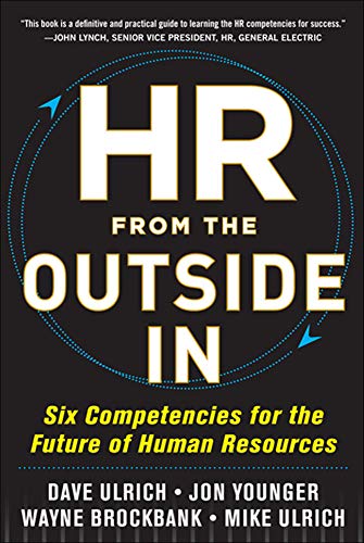 Book cover with large white “HR” letters and blue circular design.