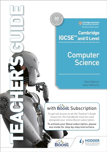 Cambridge IGCSE Computer Science Teacher's Guide cover with a robot image.