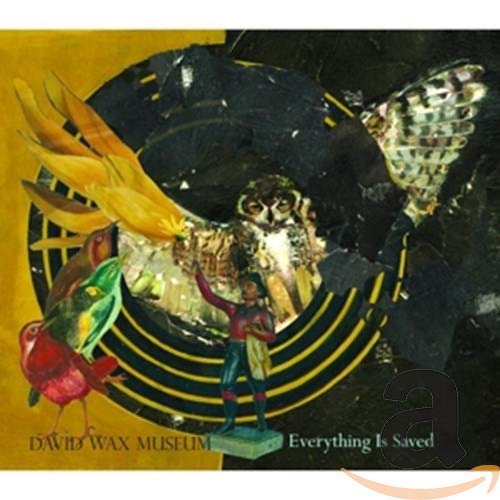CD cover art featuring birds, an owl, and a figure in a collage style.