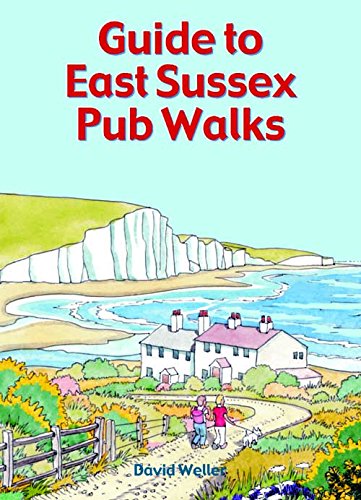 Pocket guide cover: East Sussex pub walks with coastal illustration.