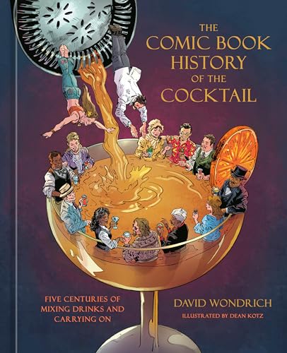 Book cover depicting people inside a large cocktail glass.