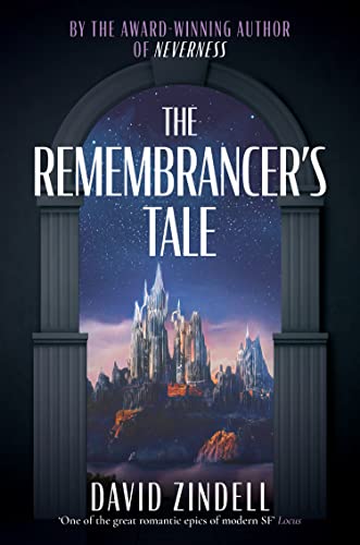 Book cover: fantasy cityscape framed by a dark stone archway.