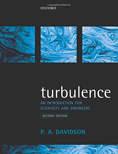 Book cover: “Turbulence” by P.A. Davidson, with swirling blue fluid imagery.