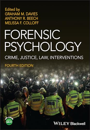 Book cover for "Forensic Psychology" with police and a crowd scene.