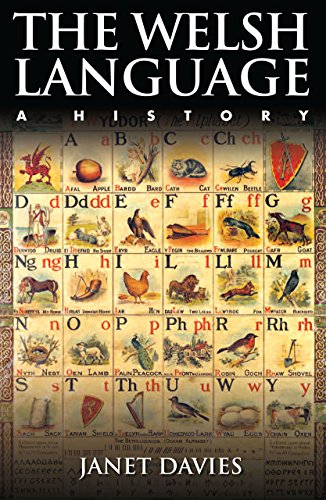 Book cover featuring a Welsh alphabet chart with illustrations for each letter.