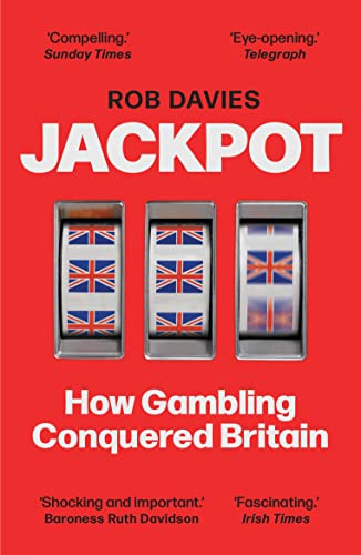 Book cover: “Jackpot” with slot machine reels displaying Union Jack flags.