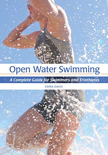Book cover: swimmer emerging from blue water, titled “Open Water Swimming.”