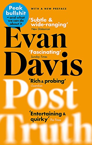 Orange book cover with bold black text: "Evan Davis Post-Truth.