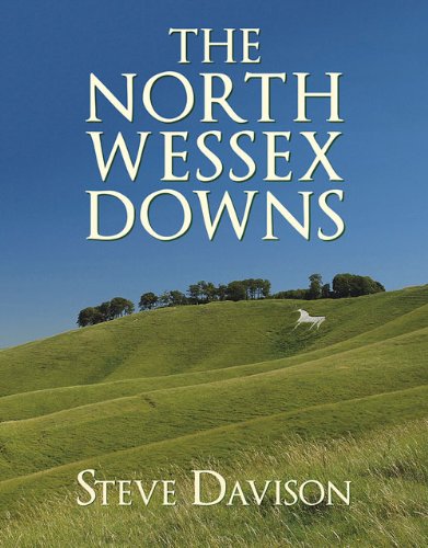 Book cover: rolling green hills with a white horse figure.