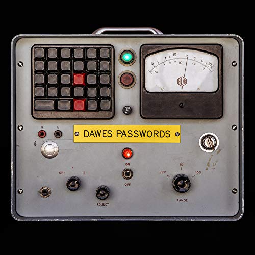 CD cover resembling vintage electronic equipment with "Dawes Passwords" text.