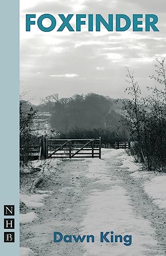 Book cover: "Foxfinder" by Dawn King, featuring a wintry landscape.