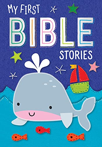 Childrenās book cover with illustrated whale, boat, and the title āBible Stories.ā
