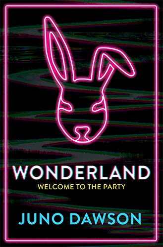 Book cover: neon pink rabbit face over dark, glitching background.