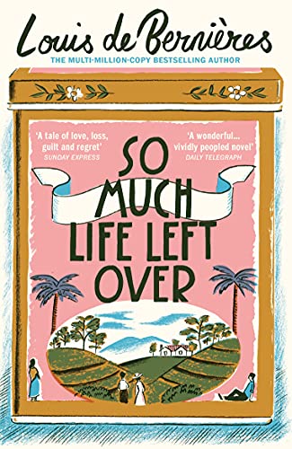 Book cover with title text over a pink illustration of a landscape with people.