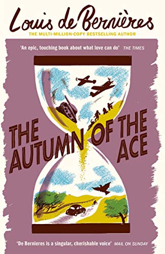 Book cover featuring an hourglass with war scenes above and a peaceful landscape below.