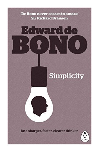 Book cover for "Simplicity" by Edward de Bono, featuring a lightbulb illustration.