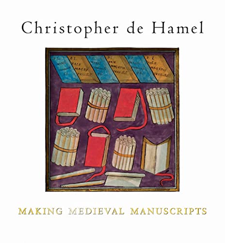 Book cover featuring illuminated medieval writing tools and books.