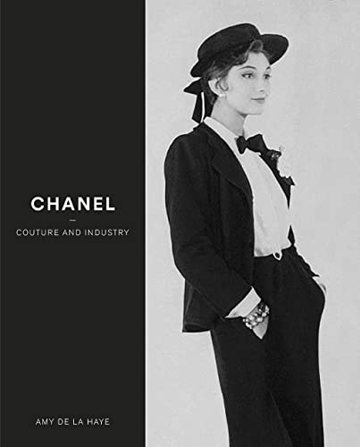 Book cover featuring a black and white portrait of Coco Chanel in a suit.