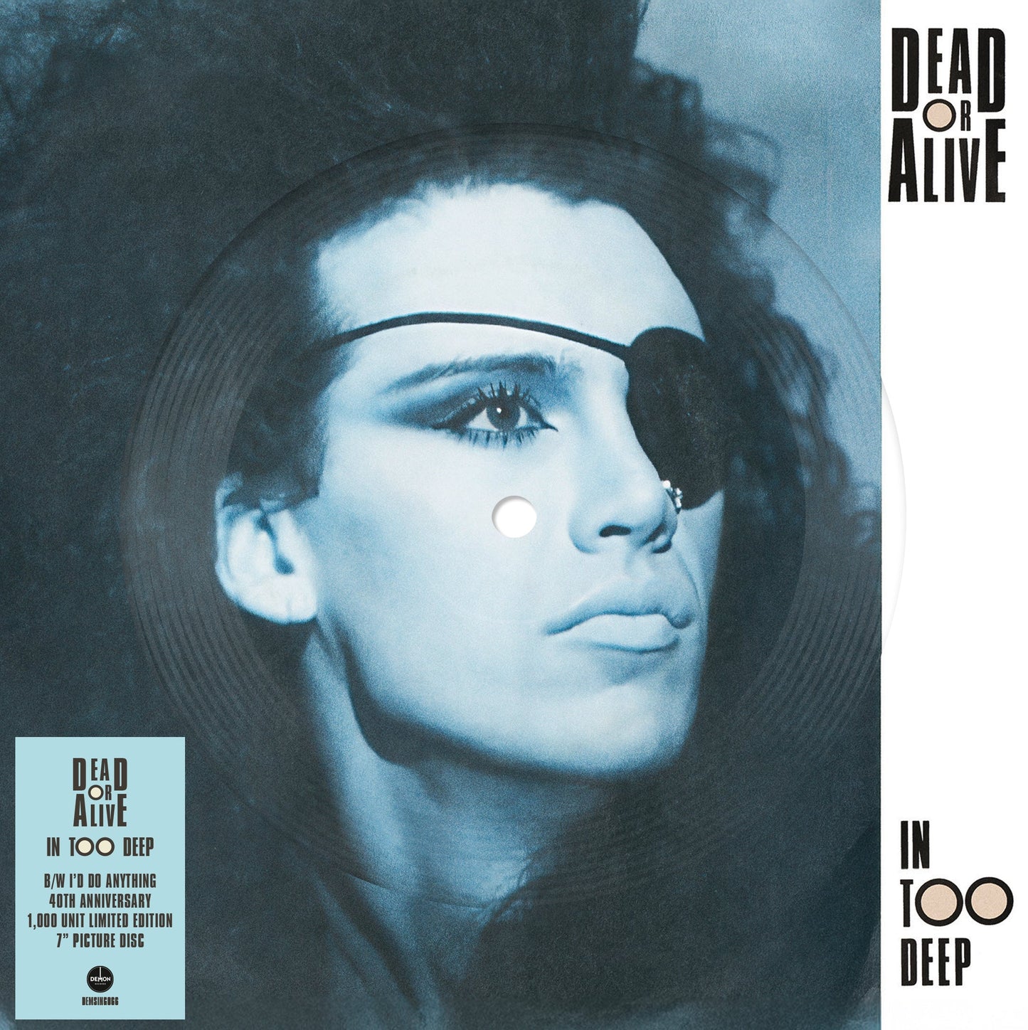 Vinyl record featuring Pete Burns of Dead or Alive in portrait.