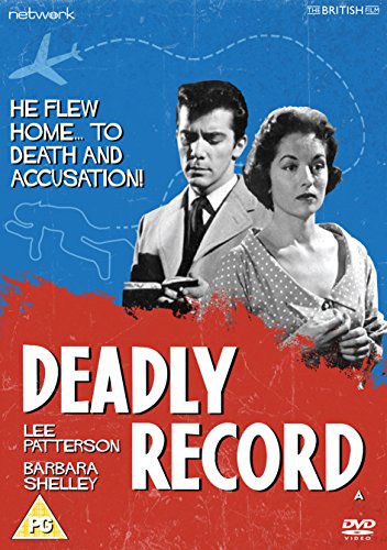 DVD cover for "Deadly Record" featuring a man and woman, and chalk outline.