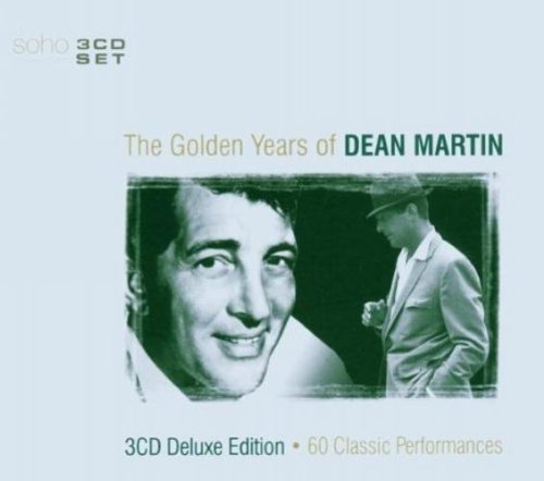 "Dean Martin CD cover with black and white photos of Dean Martin smiling and walking."