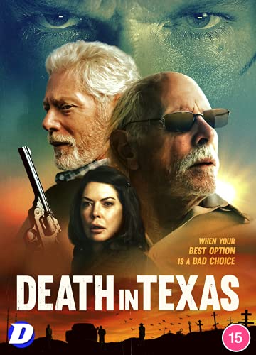 DVD cover for "Death In Texas" featuring three people and a gun.