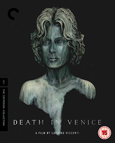Blu-ray cover for "Death In Venice" featuring a sculpted male bust.
