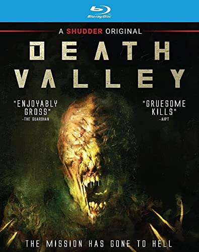 Death Valley" Blu-ray cover featuring a monstrous, screaming face.