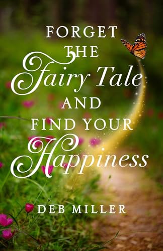 Book cover with title, butterfly, and blurred garden path background.