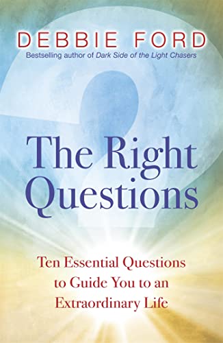 Book cover with a large blue question mark and title "The Right Questions".