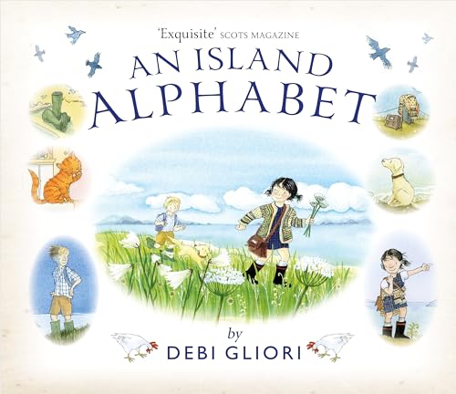 Children’s book cover, “An Island Alphabet”, with watercolor illustrations.
