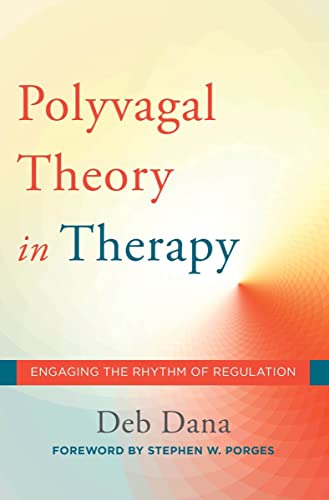 Book cover: "Polyvagal Theory in Therapy" by Deb Dana, with red and orange tones.