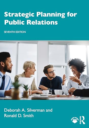 Book cover: "Strategic Planning for Public Relations," seventh edition, with people meeting.