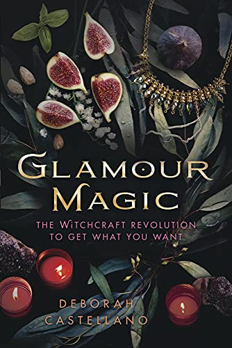 Book cover with figs, herbs, candles, and ornate jewelry details.