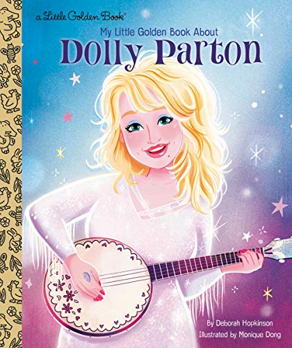 Cover of children’s book featuring a smiling Dolly Parton with a banjo.