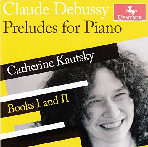 CD cover featuring pianist Catherine Kautsky and yellow abstract design.