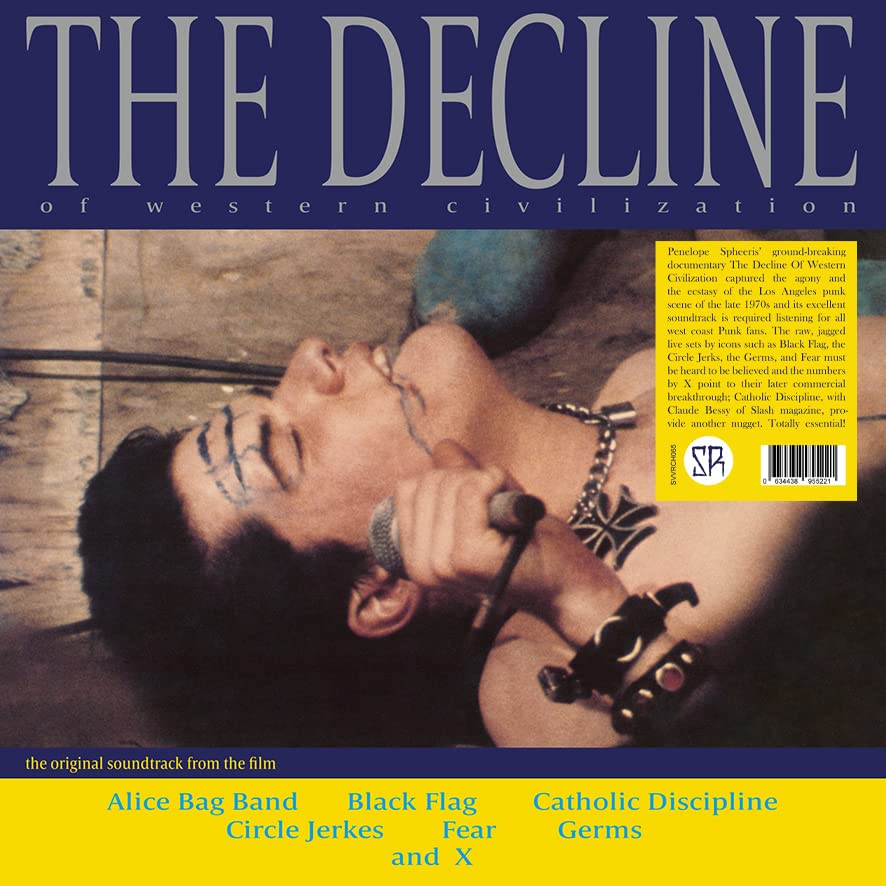 Vinyl record cover for "The Decline of Western Civilization" soundtrack.