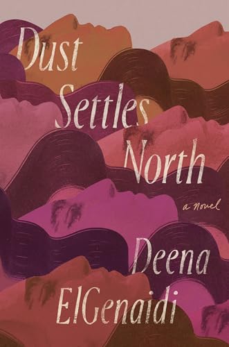 Book cover with layered illustrations of faces in warm tones.