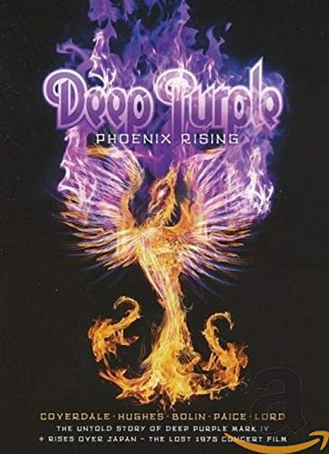 DVD cover for Deep Purple’s “Phoenix Rising” featuring a fiery phoenix.