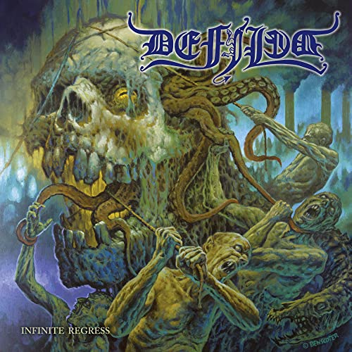 Dark fantasy album cover featuring a skull, tentacles, and struggling figures.