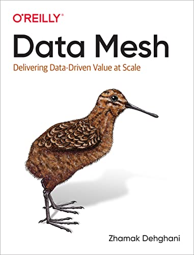 Book cover with title “Data Mesh” and barcode, likely featuring abstract data visualizations.