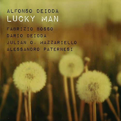 CD cover for "Lucky Man" by Alfonso Deidda with dandelion image.